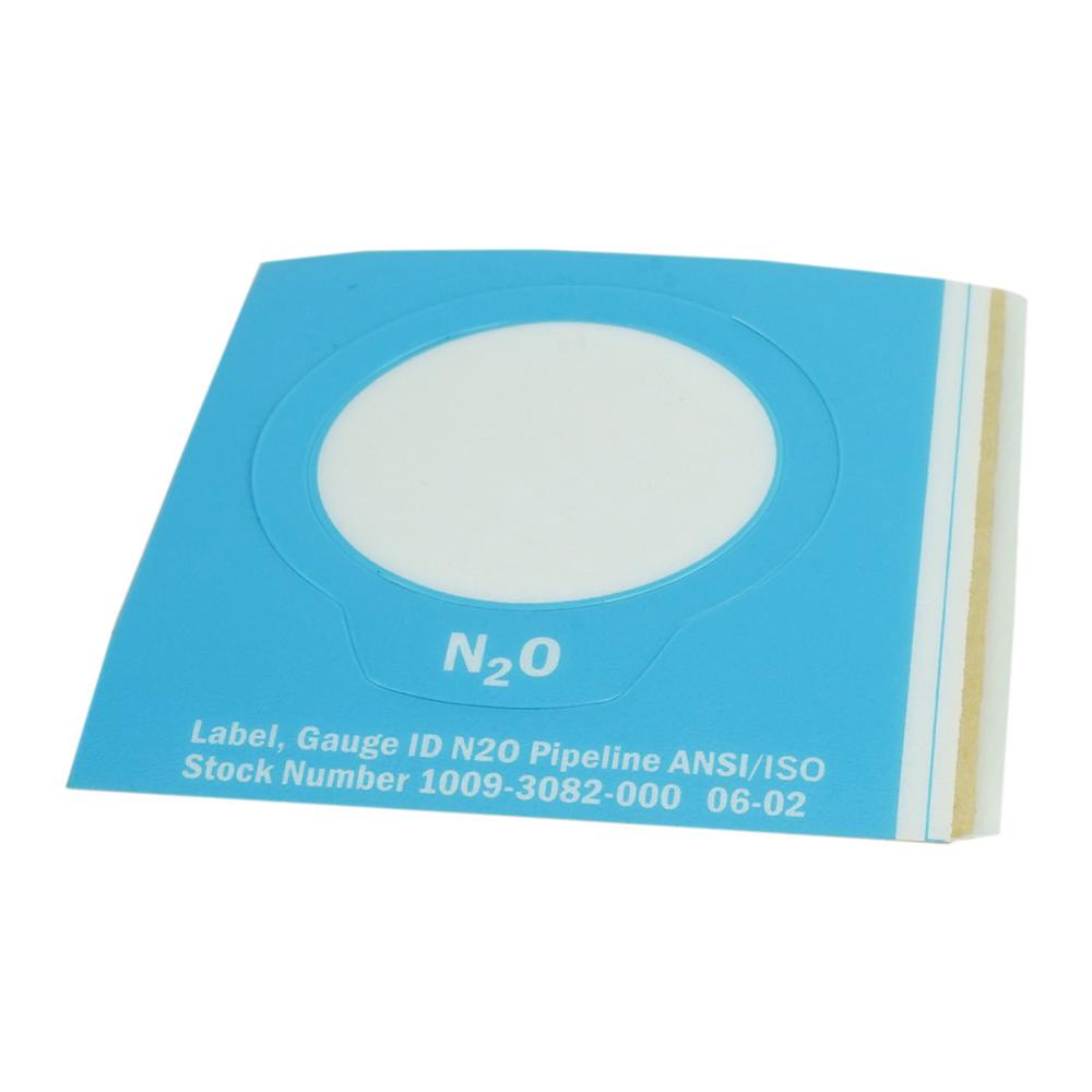 Etiqueta de identificação do manometro de N2O Etiqueta de identificação do manometro de N2O