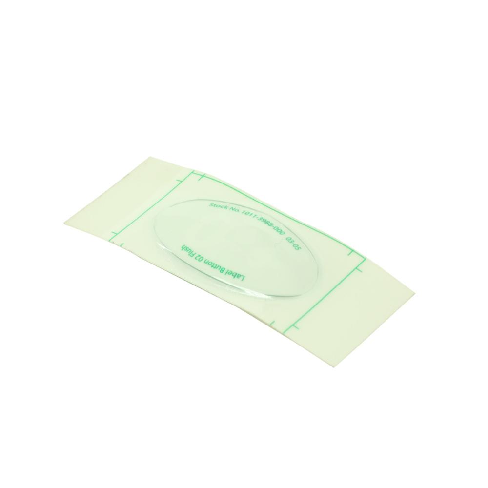 Label - Button Oxygen Flush - Able O₂ + Green Label - Button Oxygen Flush - Able O₂ + Green