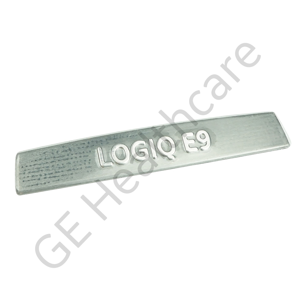 LOGIQ E9 Nameplate Upper Operator Panel Grey